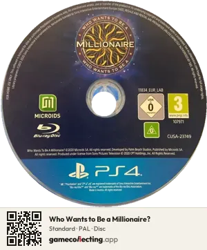 Who Wants to Be a Millionaire? PlayStation 4, PAL disc