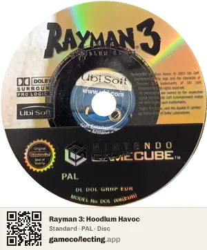 Rayman 3: Hoodlum Havoc Nintendo GameCube, PAL disc
