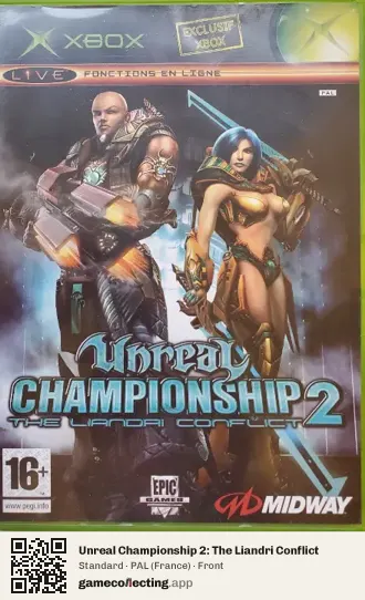 Unreal Championship 2: The Liandri Conflict Xbox, France box front