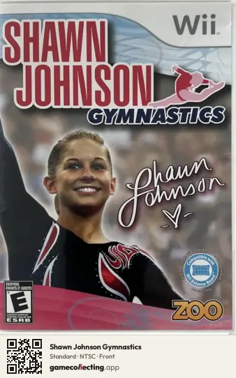 Shawn Johnson Gymnastics Nintendo Wii, NTSC box front