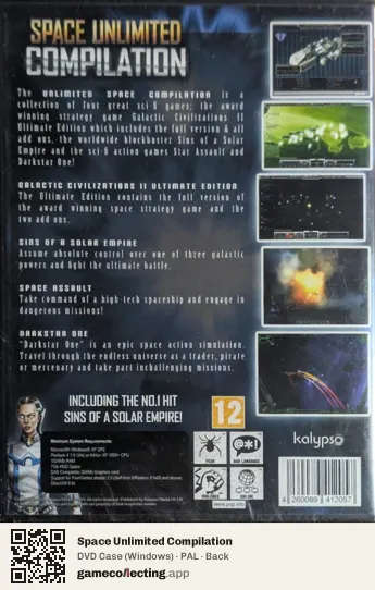 Space Unlimited Compilation Computer, PAL box back