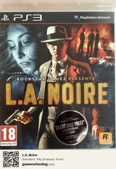 L.A. Noire PlayStation 3, France box front