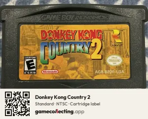 Donkey Kong Country 2 Game Boy Advance, NTSC cartridge label