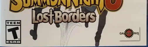 Summon Night 6: Lost Borders, the ESRB box on its front