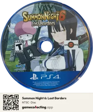 Summon Night 6: Lost Borders PlayStation 4, NTSC disc