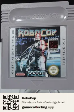 RoboCop Game Boy, Asia cartridge label