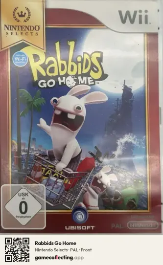 Rabbids Go Home Nintendo Wii, PAL box front