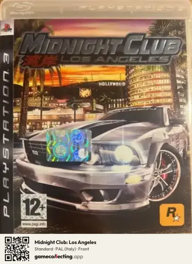Midnight Club: Los Angeles PlayStation 3, Italy box front