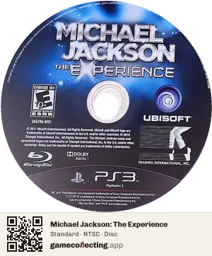 Michael Jackson: The Experience PlayStation 3, NTSC disc