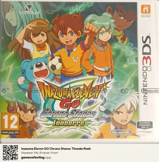 Inazuma Eleven GO Chrono Stones: Thunderflash Nintendo 3DS, France box front
