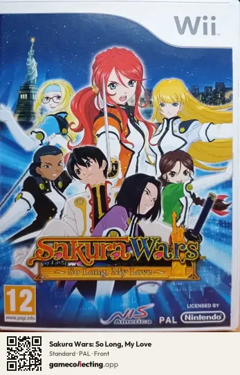Sakura Wars: So Long, My Love Nintendo Wii, PAL box front