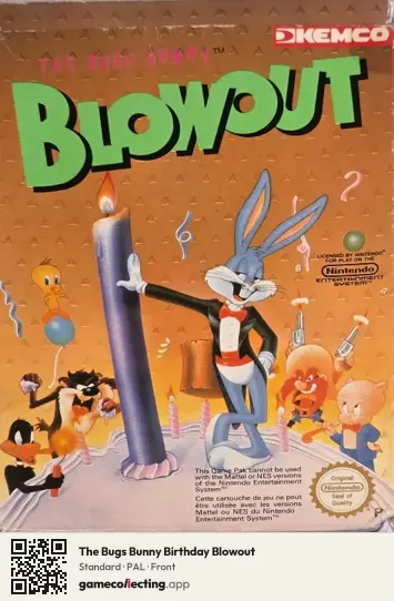 The Bugs Bunny Birthday Blowout Nintendo Entertainment System, PAL box front