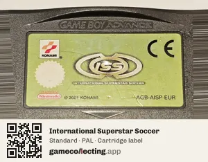 International Superstar Soccer Game Boy Advance, PAL cartridge label