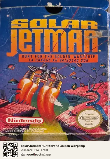 Solar Jetman: Hunt for the Golden Warpship Nintendo Entertainment System, PAL box front