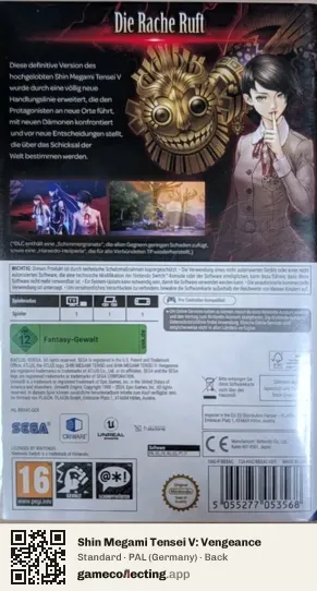 Shin Megami Tensei V: Vengeance Nintendo Switch, Germany box back