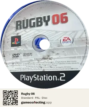 Rugby 06 PlayStation 2, PAL disc