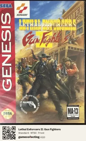 Lethal Enforcers II: Gun Fighters Sega Mega Drive / Genesis, NTSC box front