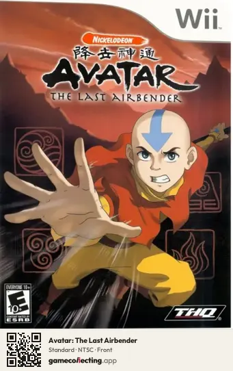 Avatar: The Last Airbender Nintendo Wii, NTSC box front