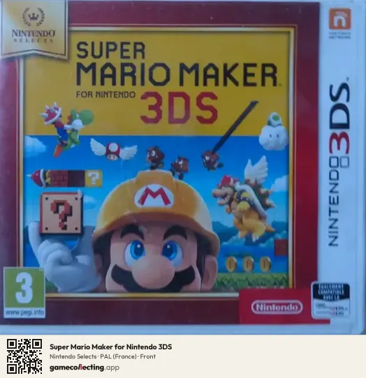 Super Mario Maker for Nintendo 3DS Nintendo 3DS, France box front