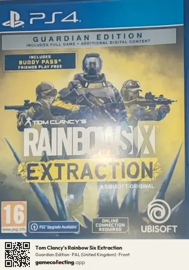 Tom Clancy's Rainbow Six Extraction PlayStation 4, United Kingdom box front