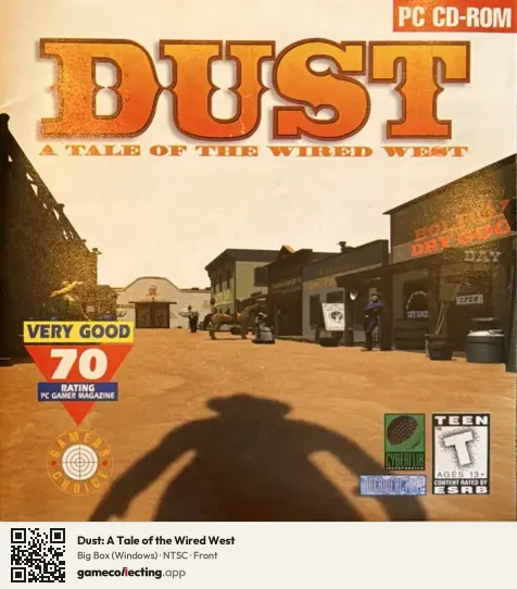 Dust: A Tale of the Wired West Computer, NTSC box front