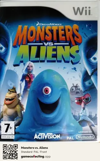Monsters vs. Aliens Nintendo Wii, PAL box front