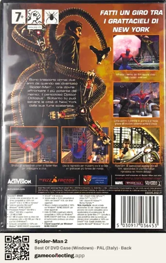 Spider-Man 2 Computer, Italy box back