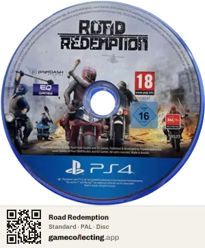 Road Redemption PlayStation 4, PAL disc