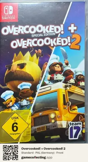 Overcooked! + Overcooked! 2 Nintendo Switch, Germany box front