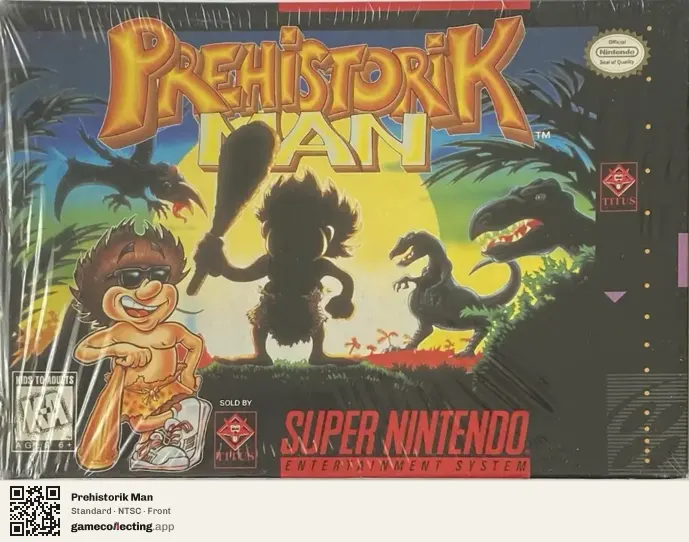 Prehistorik Man Super Nintendo Entertainment System, NTSC box front