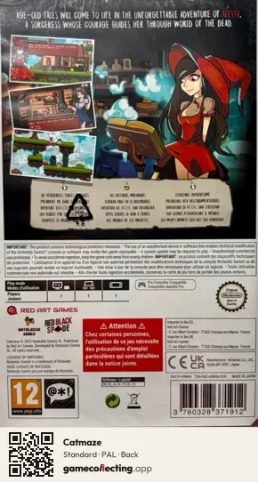 Catmaze Nintendo Switch, PAL box back