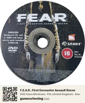 F.E.A.R.: First Encounter Assault Recon Computer, PAL disc