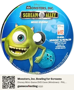 Monsters, Inc. Bowling for Screams Computer, PAL disc