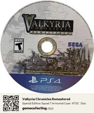 Valkyria Chronicles Remastered PlayStation 4, NTSC disc