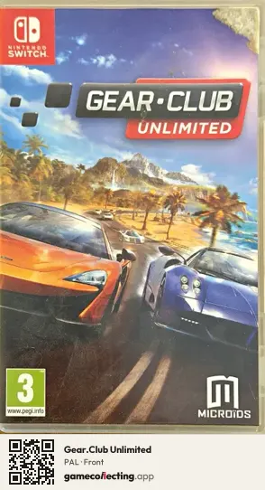 Gear.Club Unlimited Nintendo Switch, PAL box front