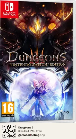 Dungeons 3 Nintendo Switch, PAL box front