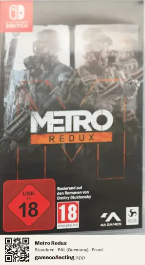 Metro Redux Nintendo Switch, Germany box front
