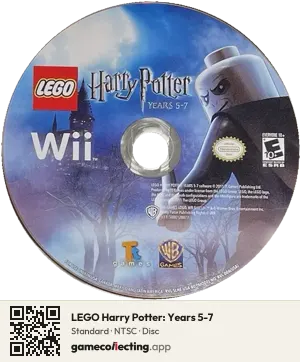 LEGO Harry Potter: Years 5-7 Nintendo Wii, NTSC disc