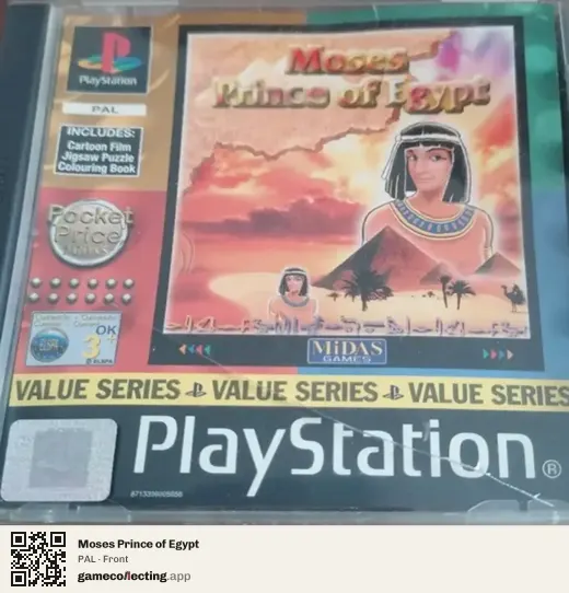 Moses Prince of Egypt PlayStation, PAL box front