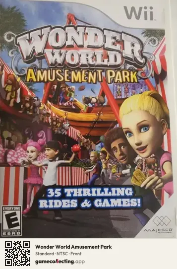 Wonder World Amusement Park Nintendo Wii, NTSC box front