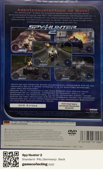 Spy Hunter 2 PlayStation 2, Germany box back