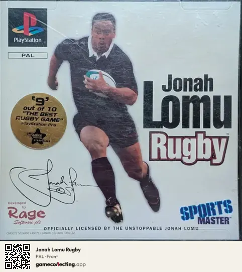 Jonah Lomu Rugby PlayStation, PAL box front