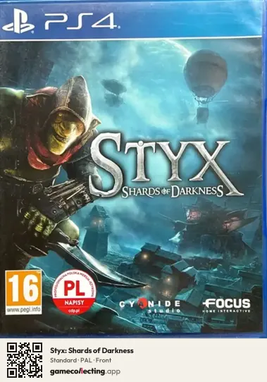Styx: Shards of Darkness PlayStation 4, PAL box front