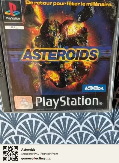 Asteroids PlayStation, France box front