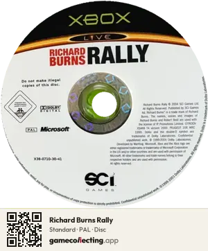 Richard Burns Rally Xbox, PAL disc