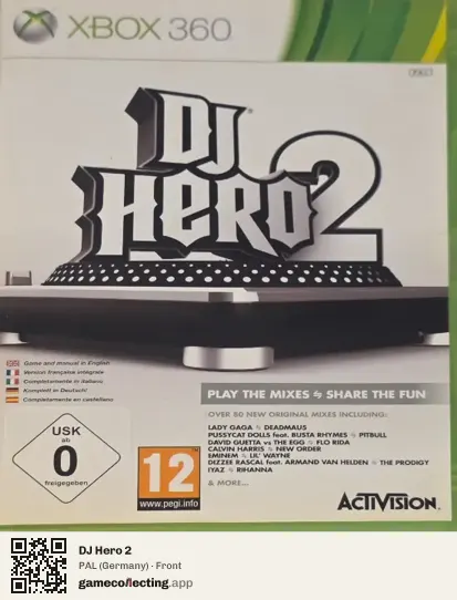 DJ Hero 2 Xbox 360, Germany box front