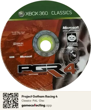 Project Gotham Racing 4 Xbox 360, PAL disc