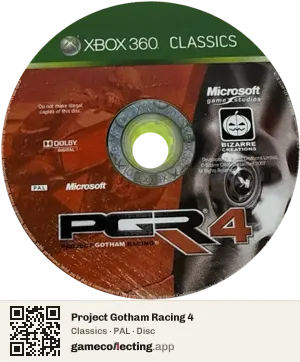 Project Gotham Racing 4 Xbox 360, PAL disc