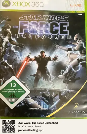 Star Wars: The Force Unleashed Xbox 360, Germany box front