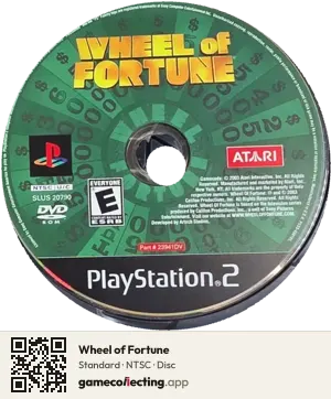 Wheel of Fortune PlayStation 2, NTSC disc